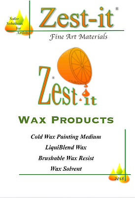 A great little 4 page booklet showing the Zest-it Cold Wax range of products and their uses. 