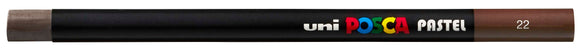 New Uni POSCA Pastel colours, Brown. These  new style wax and oil mixed pastel colours can be blended and overlaid, you can stipple, colour block, cross-hatch, scratch and outline. You can heat the sticks to create textured effects.