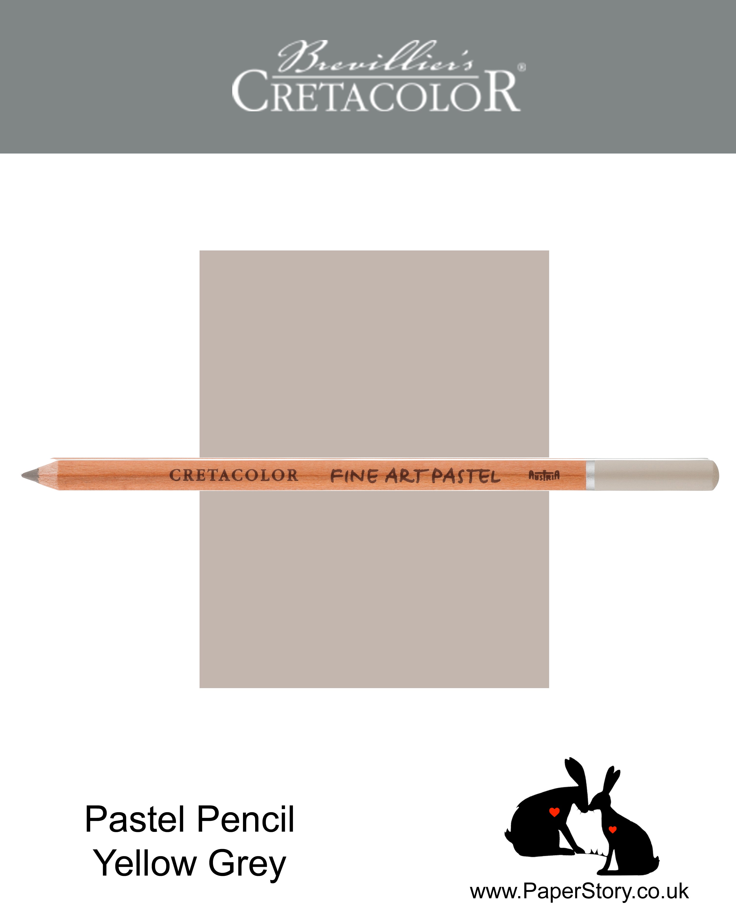 Cretacolor 472 26 Artists Pastel Pencil Yellow Grey