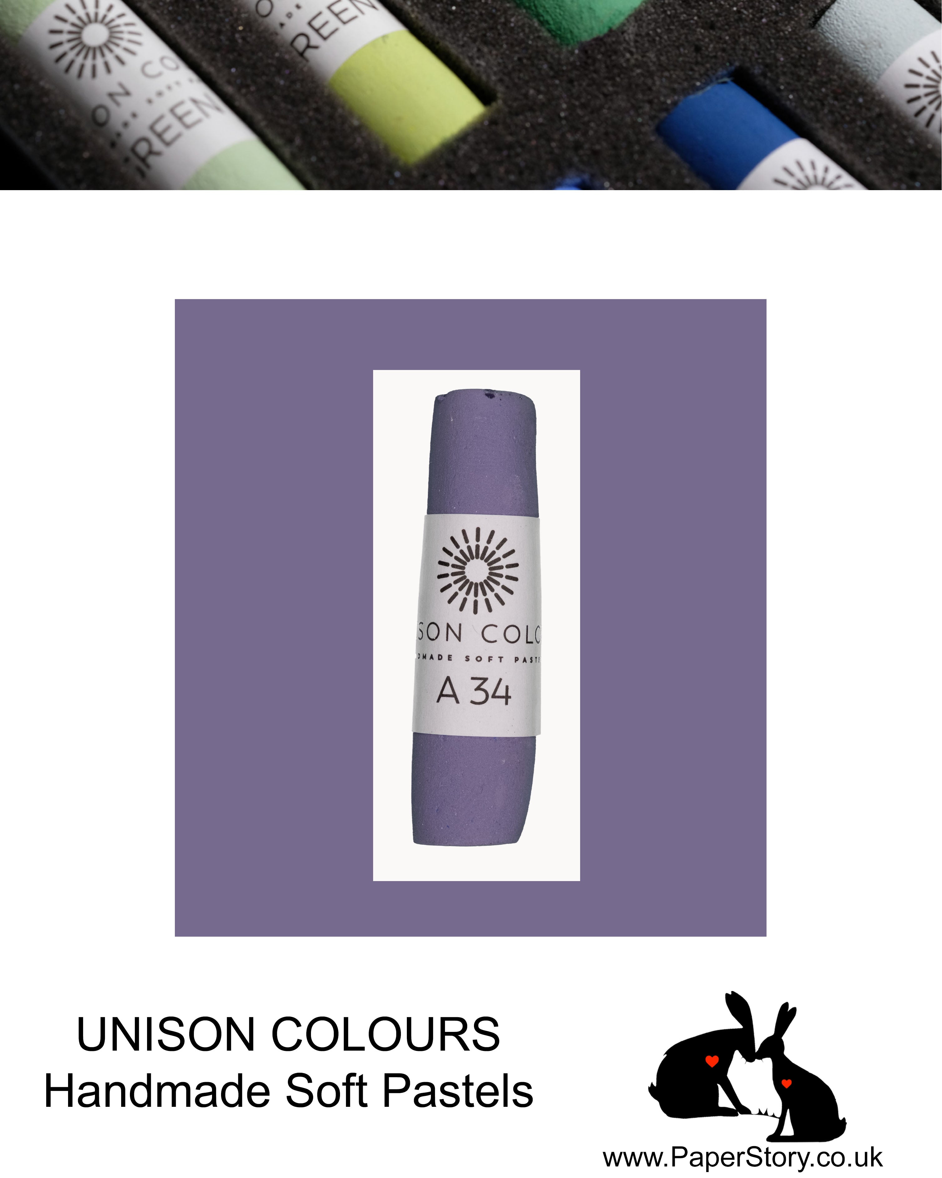 Unison Colour Handmade Soft Pastels Additional 34 Lilac - Size Regular