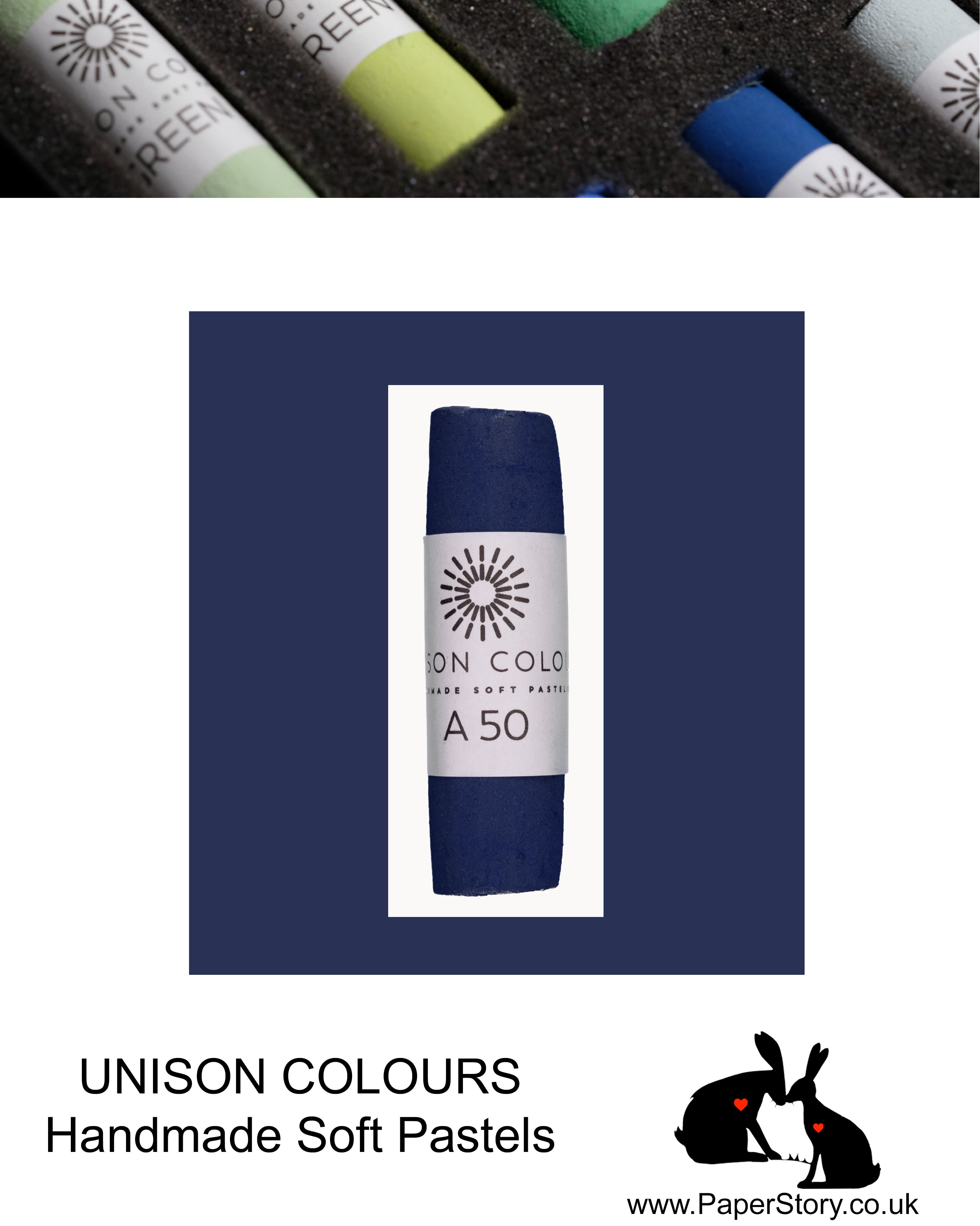 Unison Colour Handmade Soft Pastels Additional 50 Blue - Size Regular