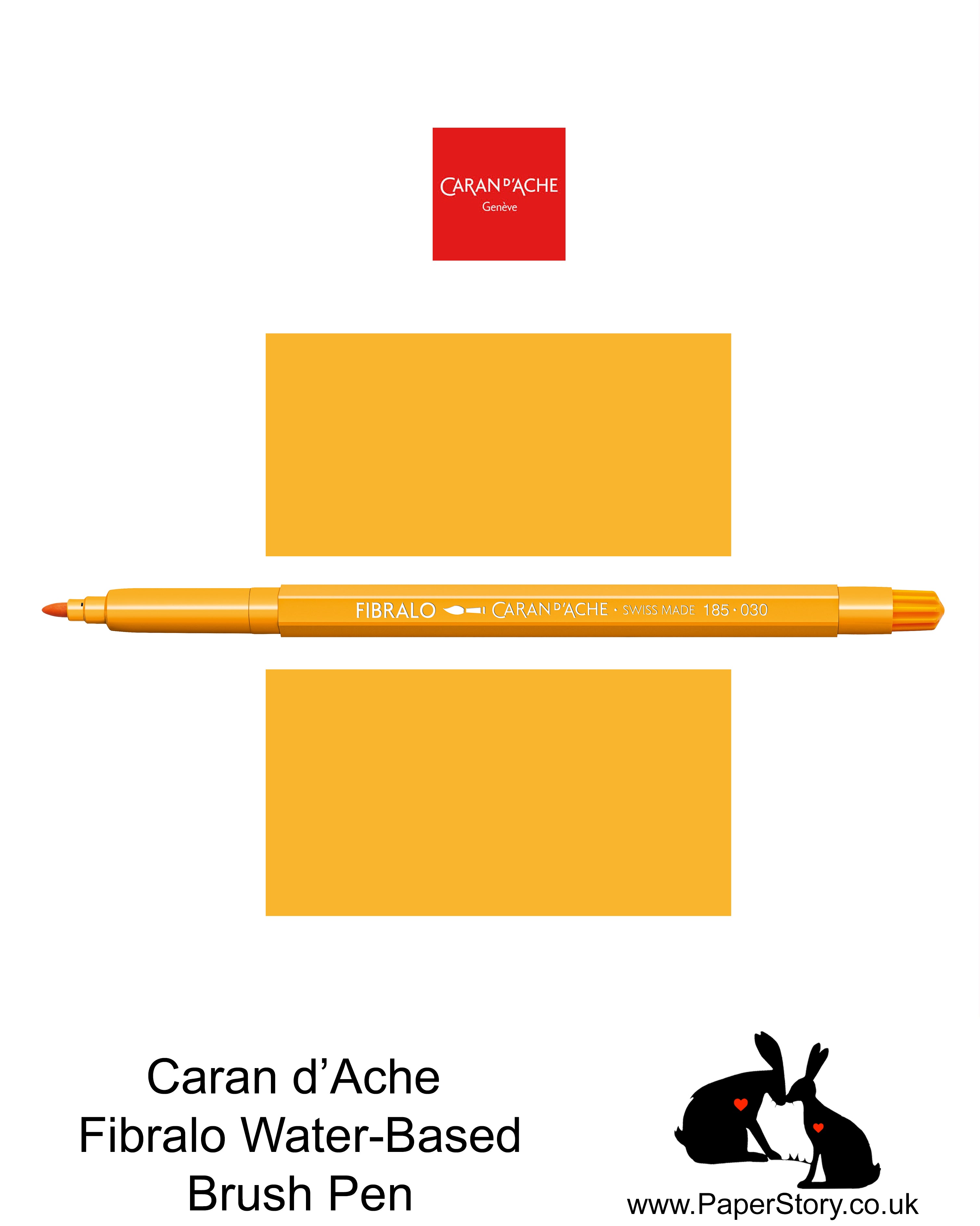 Caran D'Ache Fibralo Water-soluble fibre-tipped brush pen Nº 030 Orange
