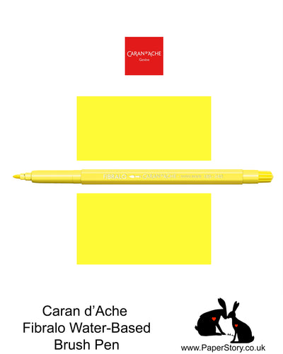 Caran D'Ache Fibralo Water-soluble fibre-tipped brush pen Lemon Yellow