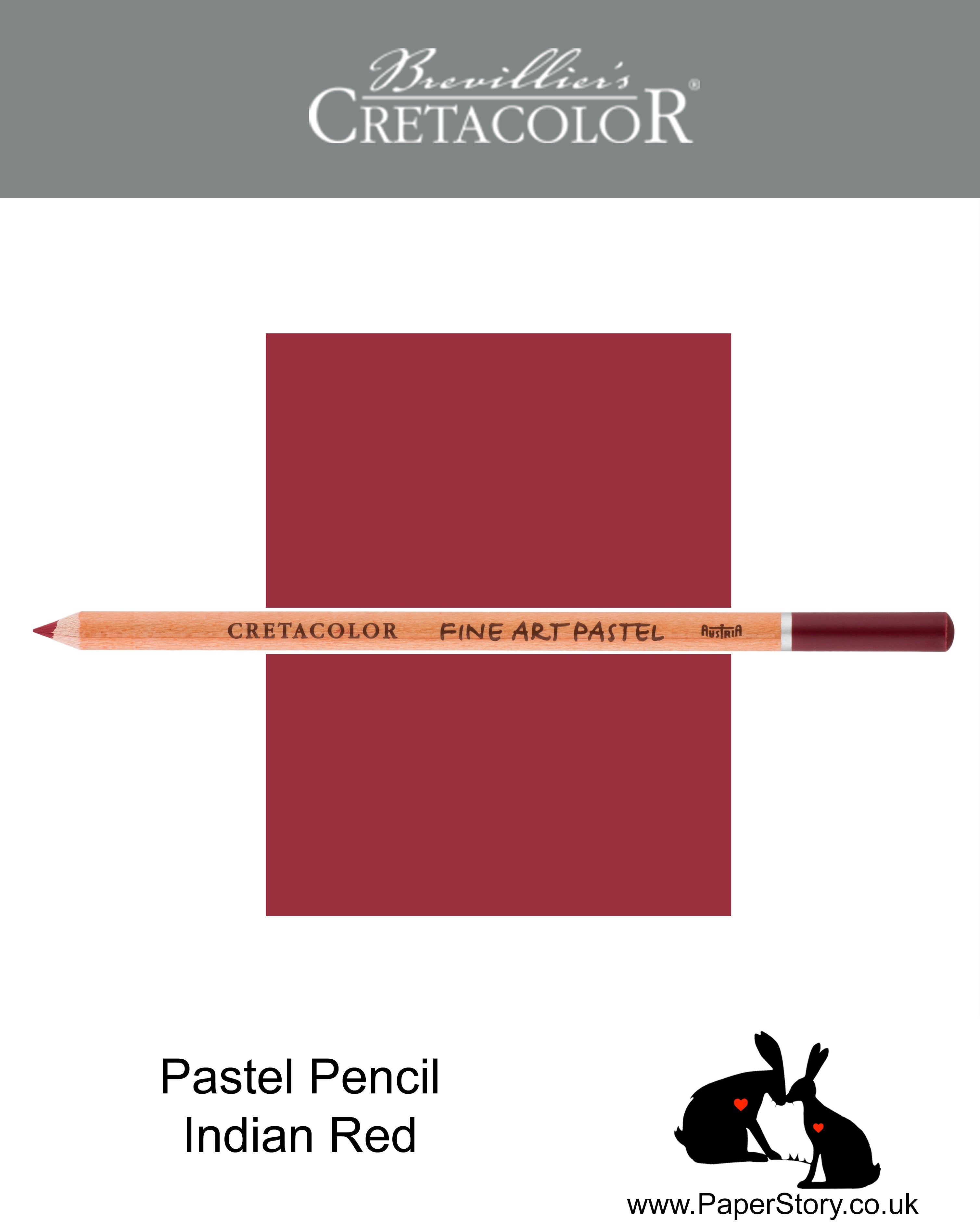 Cretacolor 472 12 Artists Pastel Pencil Indian Red