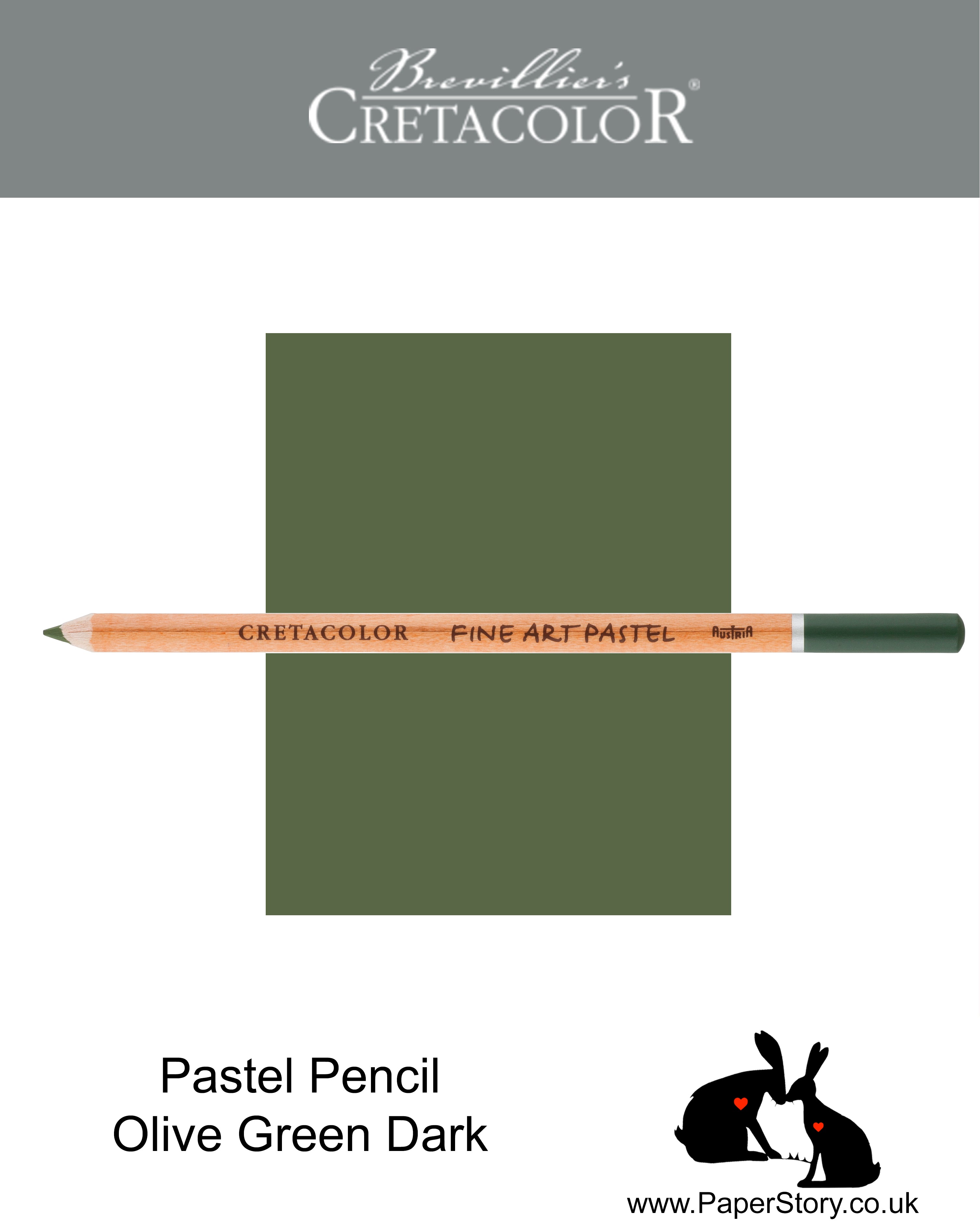 Cretacolor 471 91 Artists Pastel Pencil Olive Green Dark
