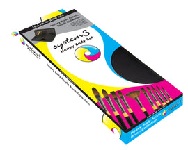 Daler Rowney System 3 Acrylic Brush Set, Beautiful zipped Case with 10  long handled brushes, perfect for heavy body acrylic paint. 
