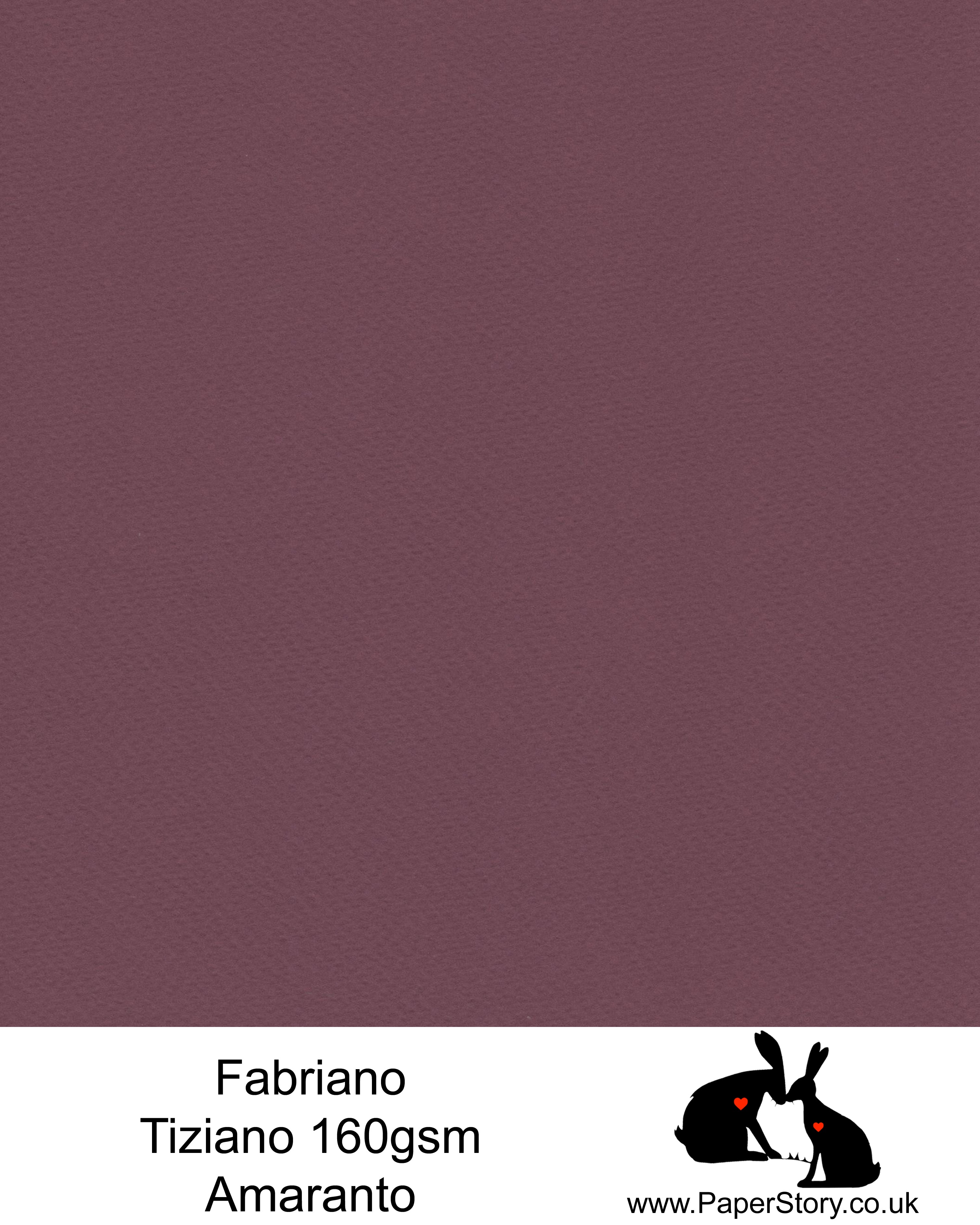 High quality paper from Italy, Amaranto, red with a hint of deep pink Fabriano Tiziano is 160 gsm, Tiziano has a high cotton content, a textured naturally sized surface. This paper is acid free to guarantee long permanence in time, pH neutral. It has highly lightfast colours, an excellent surface making and sizing which make this paper particularly suitable for papercutting, pastels, pencil, graphite, charcoal, tempera, air brush and watercolour techniques. Tiziano can be used for all printing techniques.