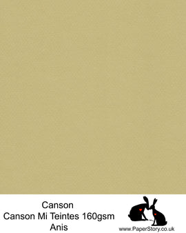 Canson Mi Teintes acid free, Anis pastel green, hammered texture honeycomb surface paper 160 gsm. This is a popular and classic paper for all artists especially well respected for Pastel  and Papercutting made famous by Paper Panda. This paper has a honeycombed finish one side and fine grain the other. An authentic art paper, acid free with a  very high 50% cotton content. Canson Mi-Teintes complies with the ISO 9706 standard on permanence, a guarantee of excellent conservation  