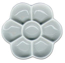 Porcelain Artist Palette. Jakar Flower Shaped, 7 individual wells