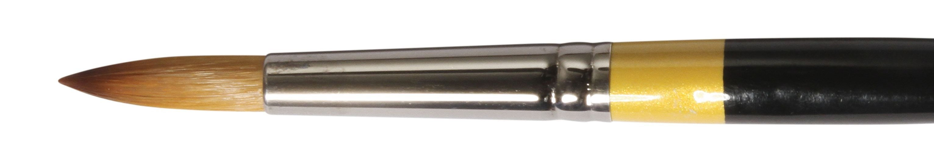 Daler Rowney System 3 Short Handle Round Brush SY85 Size 12 Shape: Round Hair Width: 7.5 mm Hair Length: 29 mm Handle Length: Short