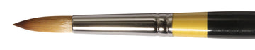 Daler Rowney System 3 Short Handle Round Brush SY85 Size 14  Shape: Round Hair Width: 8.0 mm Hair Length: 30 mm Handle Length: Short