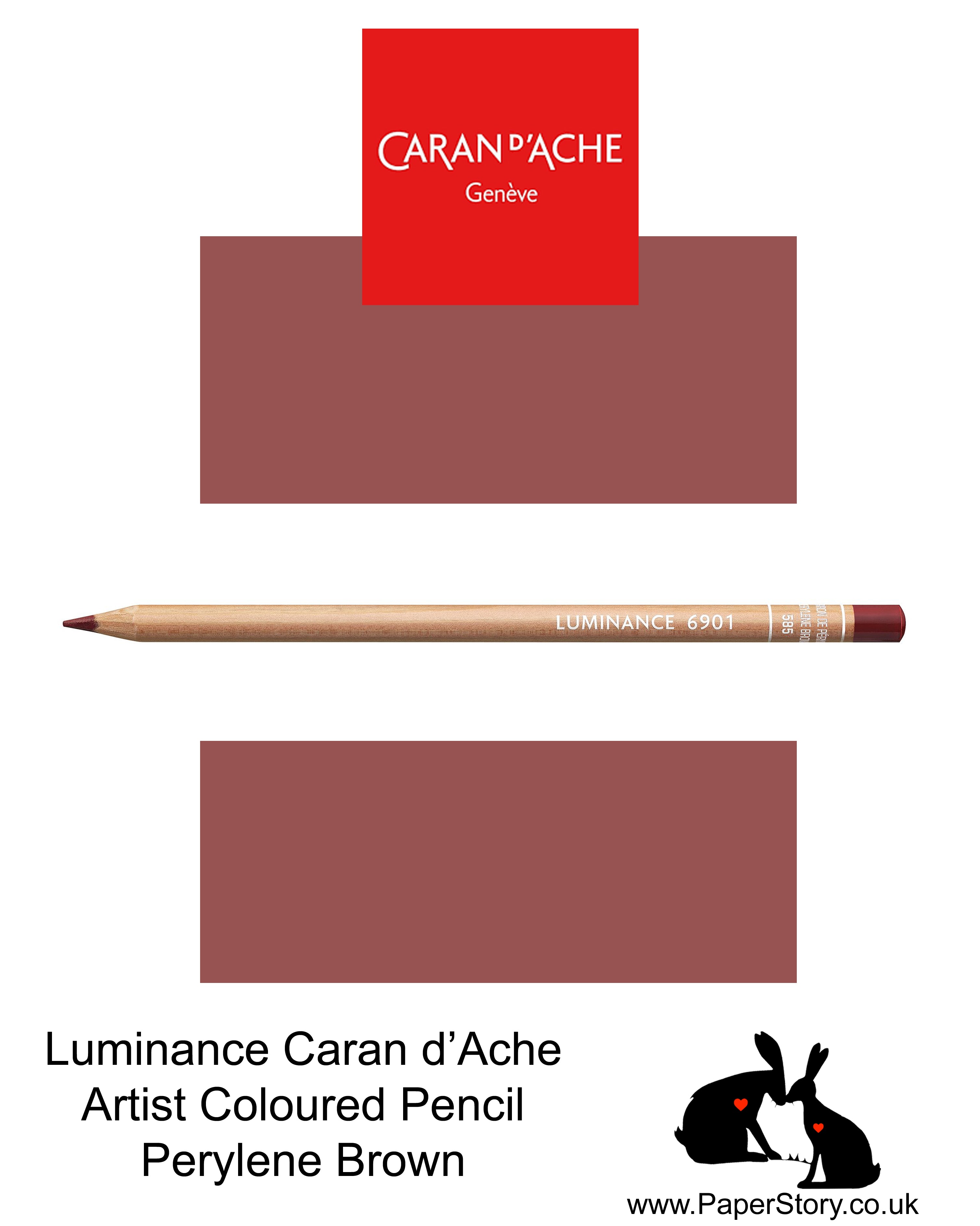 Caran d'Ache Luminance individual Artist Colour Pencils 6901 Perylene Brown 585