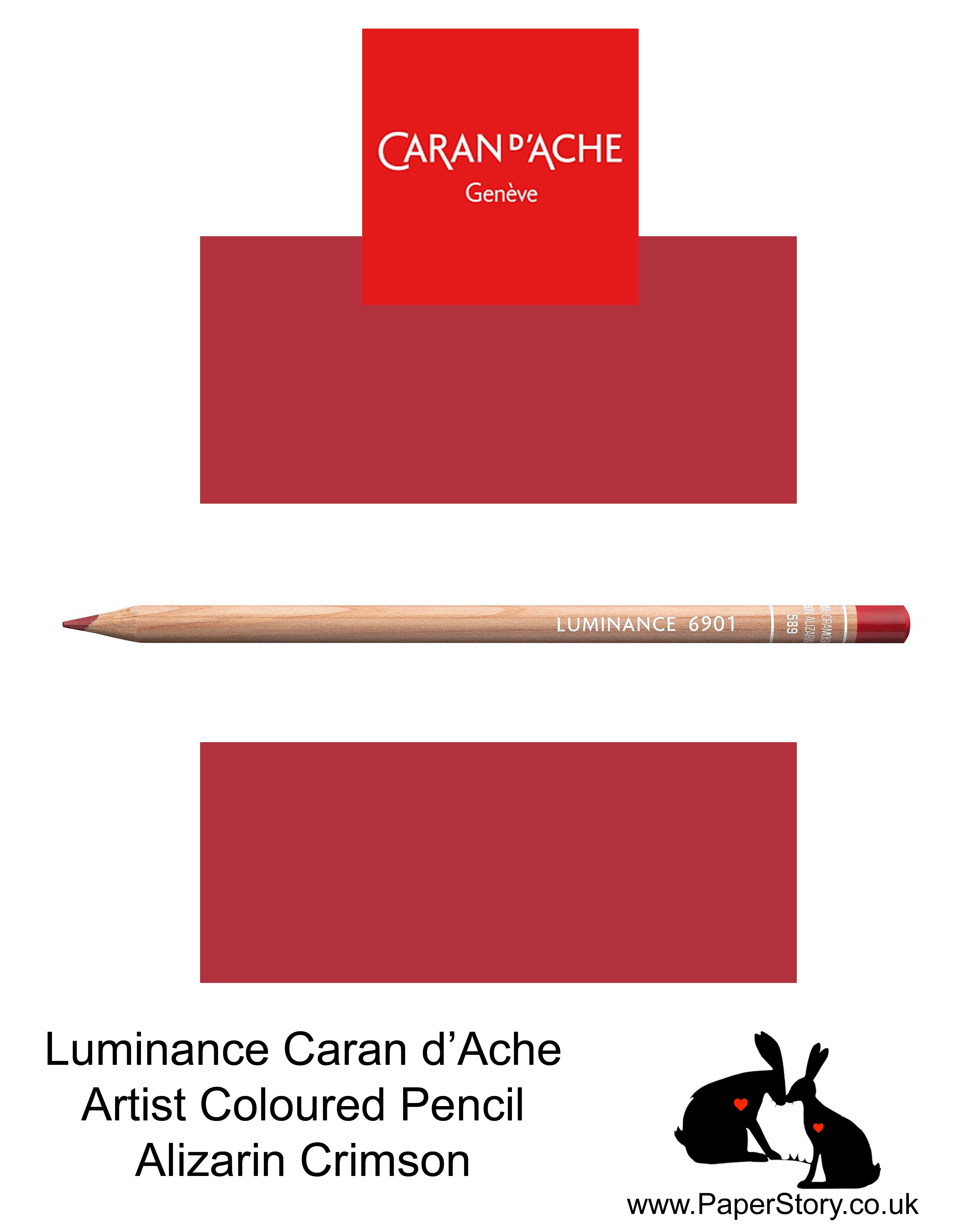 Caran d'Ache Luminance individual Artist Colour Pencils 6901 Alizarin Crimson 589