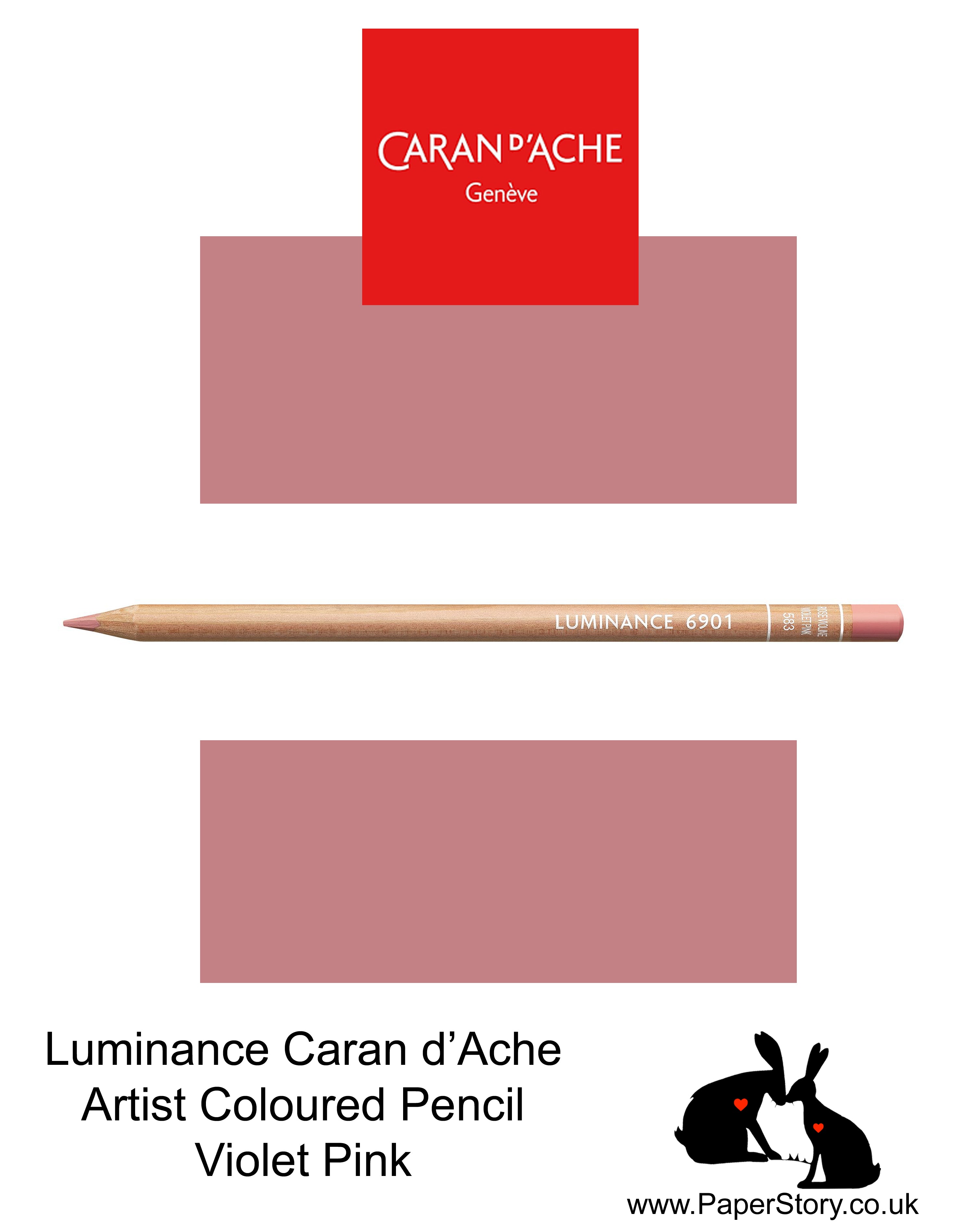 NEW Caran d'Ache Luminance individual Artist Colour Pencils 6901 Violet Pink 583