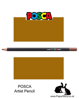 Uni POSCA individual Coloured Pencils Ash Brown 29
