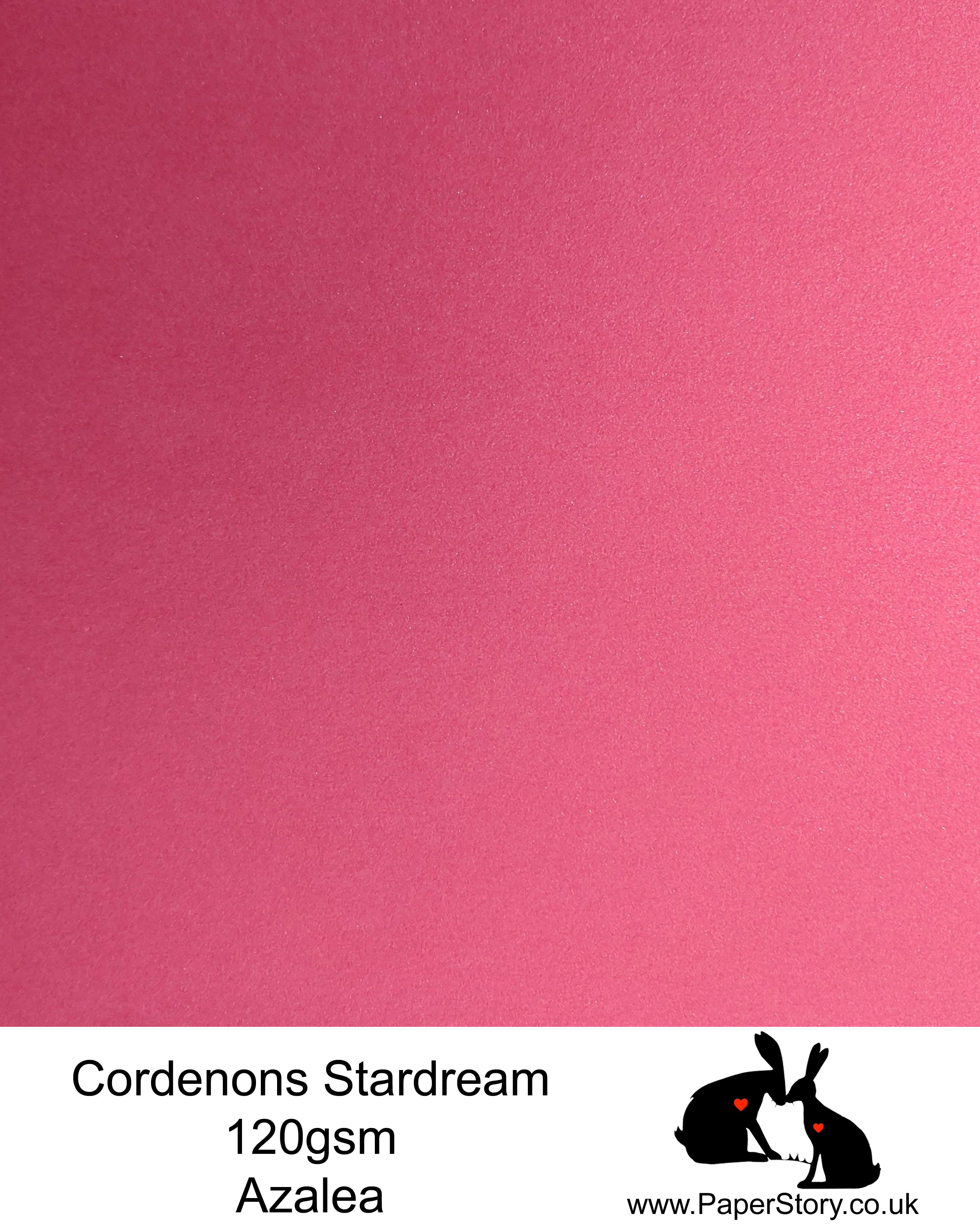 A4 Stardream 120gsm paper for Papercutting, craft, flower making  and wedding stationery. Azalea, is a punchy pink a vibrant floral, perfect for flowers of wedding stationary. Stardream is a luxury Italian paper from Italy, it is a double sided quality Pearlescent paper with a matching colour core. FSC Certified, acid free, archival and PH Neutral
