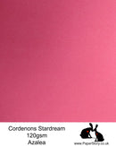A4 Stardream 120gsm paper for Papercutting, craft, flower making  and wedding stationery. Azalea, is a punchy pink a vibrant floral, perfect for flowers of wedding stationary. Stardream is a luxury Italian paper from Italy, it is a double sided quality Pearlescent paper with a matching colour core. FSC Certified, acid free, archival and PH Neutral