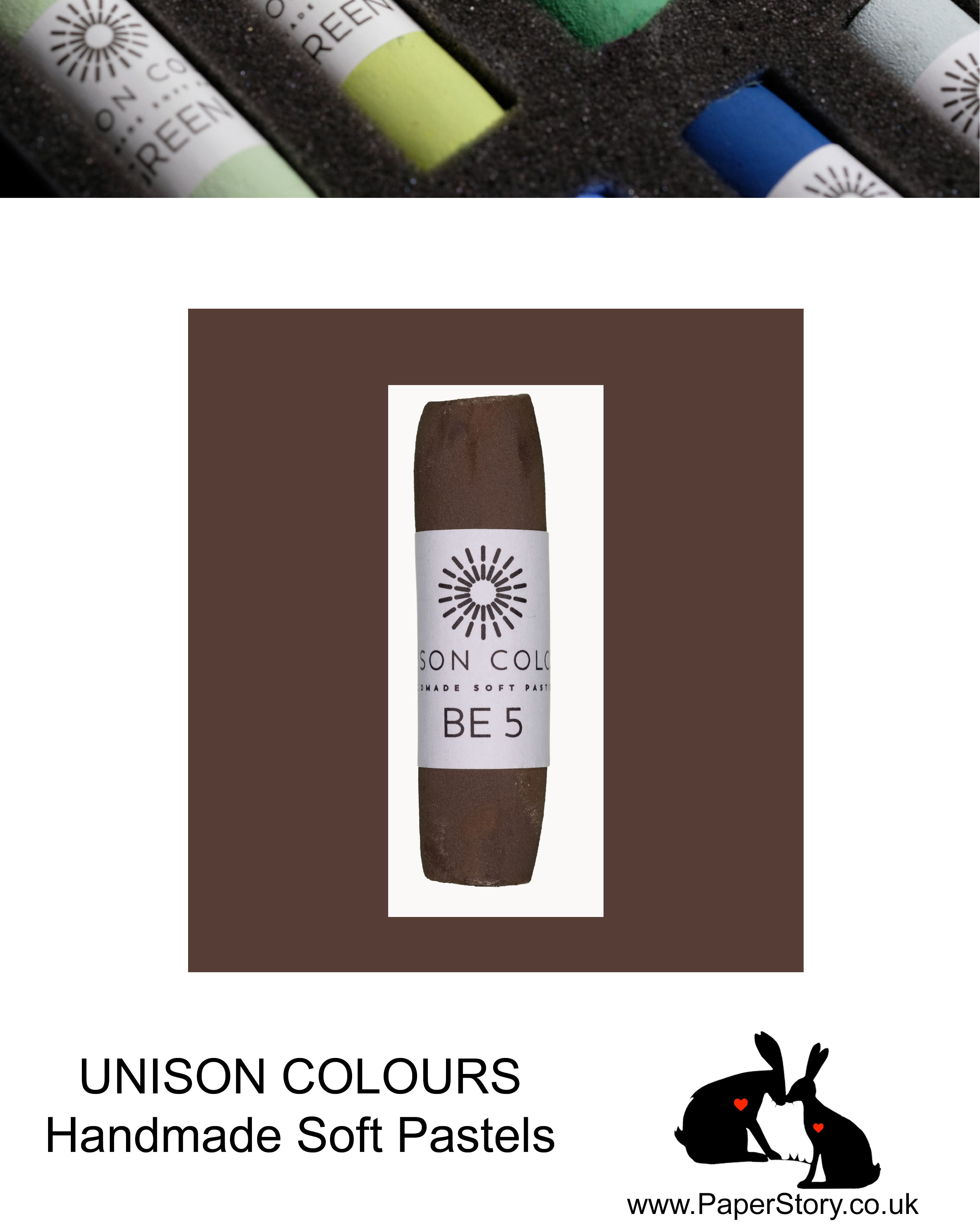 Unison Colour Handmade Soft Pastels Brown Earth 5 - Size Regular