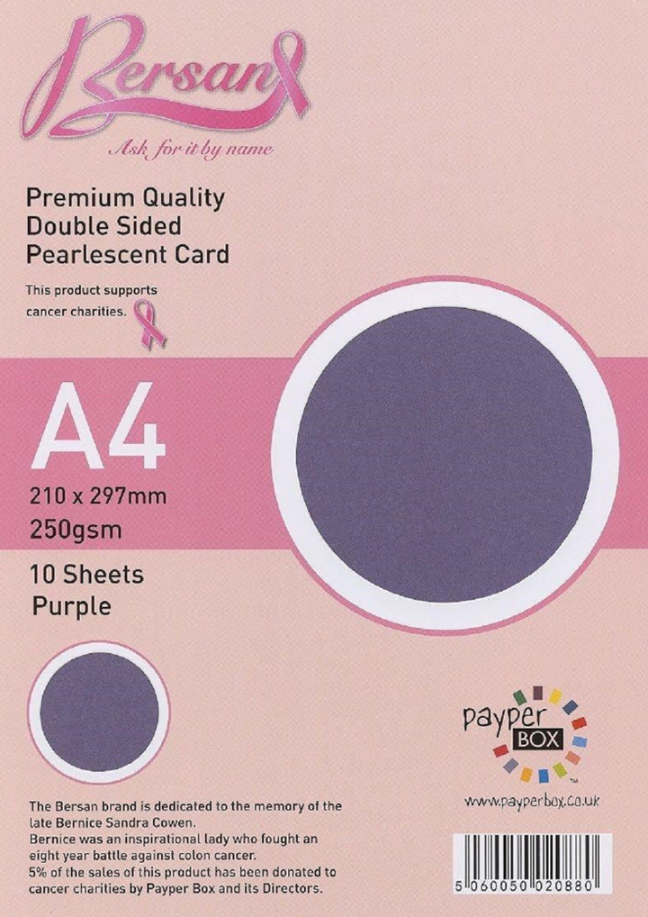A4 Payperbox Pearlescent card 250 gsm : Purple