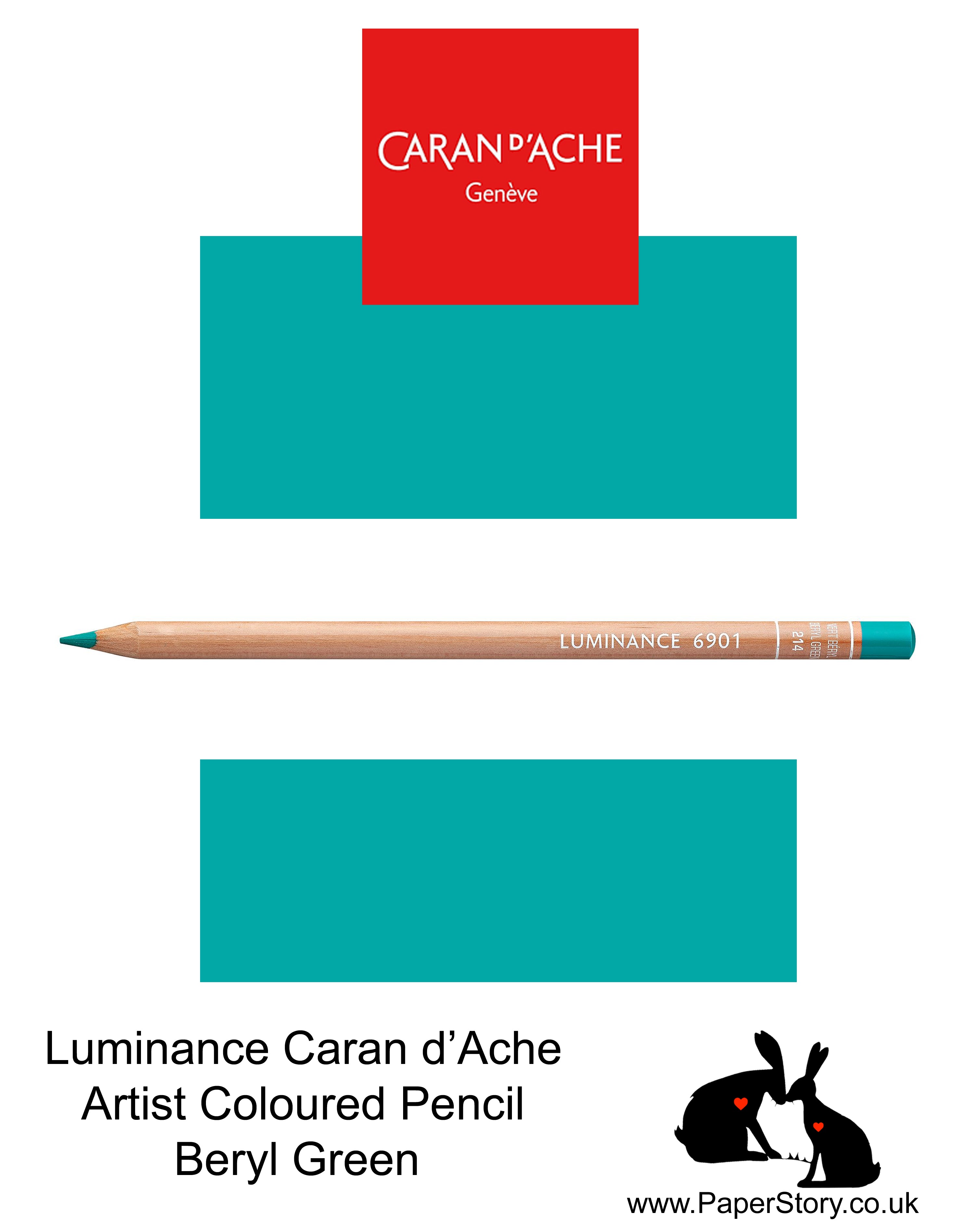 Caran d'Ache Luminance individual Artist Colour Pencils 6901 Beryl Green 214