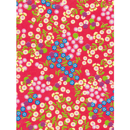 Décopatch Bright flowers on red background x 3 sheets - 0