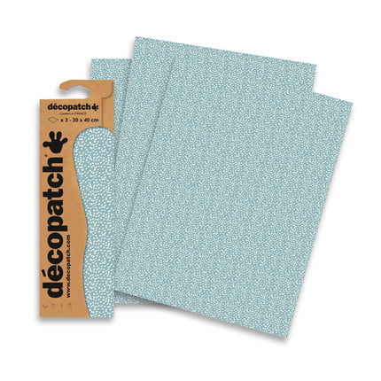 Décopatch White dots on blue x 3 sheets