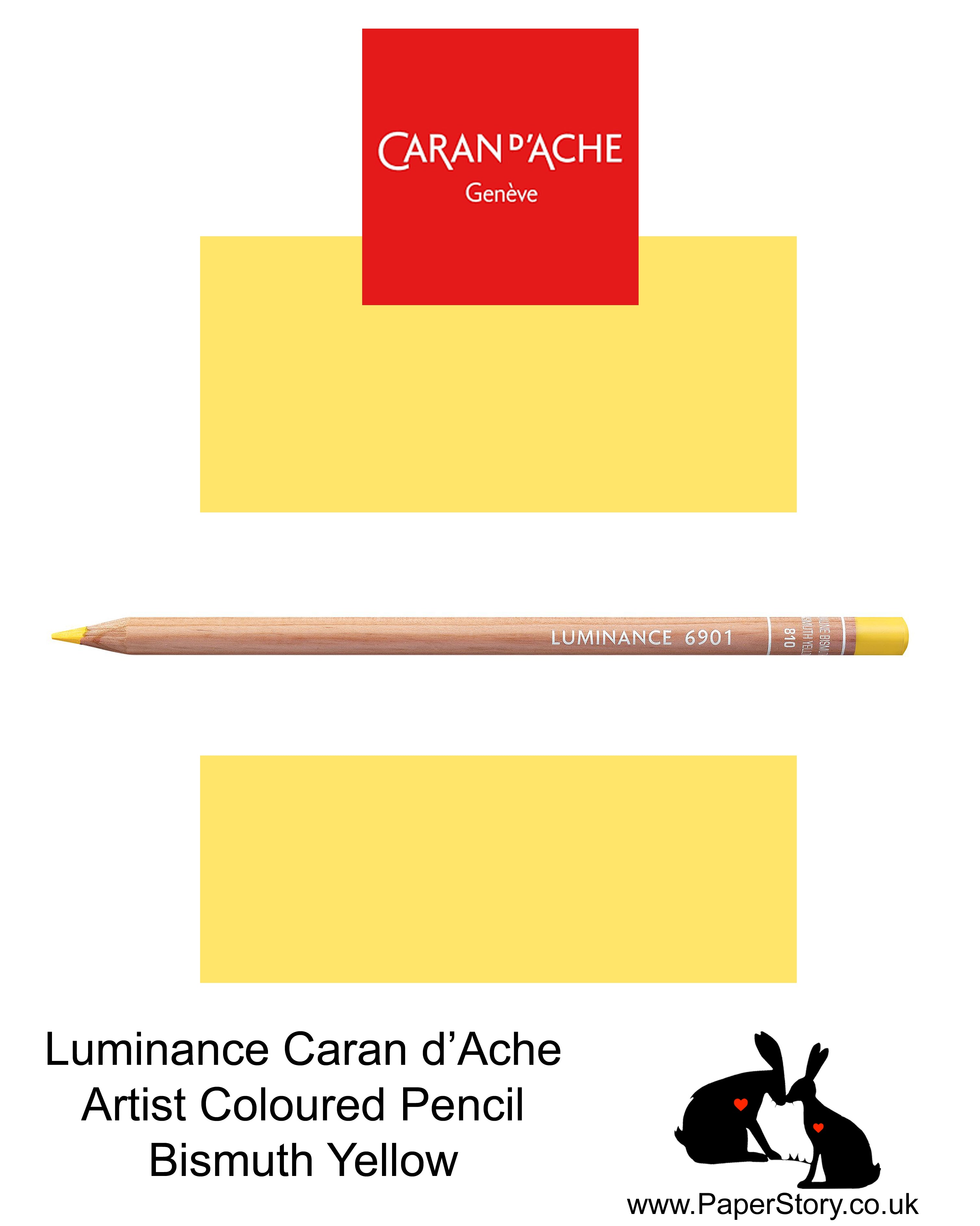 Caran d'Ache Luminance individual Artist Colour Pencils 6901 Bismuth Yellow 810