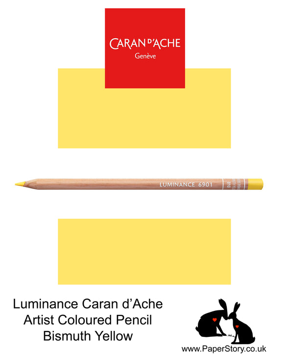 Caran d'Ache Luminance individual Artist Colour Pencils 6901 Bismuth Yellow 810
