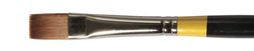 Daler Rowney System 3 Long Handle Brush SY41 Flat Bright 8. A shorter length, stiffer brush, ideal for making short, flat strokes for blending. Daler-Rowney System3 Acrylic Brushes are resilient and durable, perfect for painting with acrylics. The dark-tipped synthetic filaments and black shadow aluminium ferrule combined with an ergonomic black handle gives this acrylic paint brush style, affordability, flexibility and comfort.