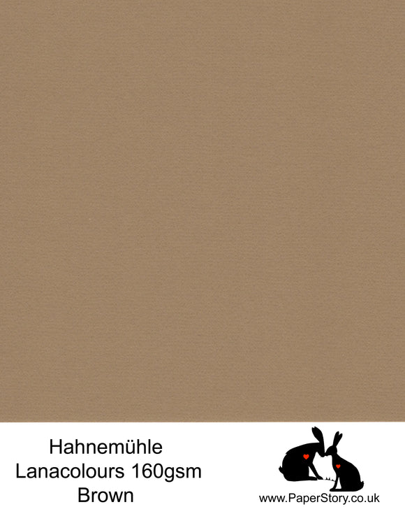 Brown Hahnemühle Lana Colours Paper 45% Cotton 160 gsm A4 x 10 sheets - Clearance