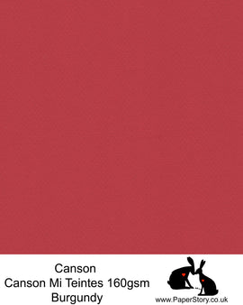 Canson Mi Teintes acid free, Burgundy red, hammered texture honeycomb surface paper 160 gsm. This is a popular and classic paper for all artists especially well respected for Pastel  and Papercutting made famous by Paper Panda. This paper has a honeycombed finish one side and fine grain the other. An authentic art paper, acid free with a  very high 50% cotton content. Canson Mi-Teintes complies with the ISO 9706 standard on permanence, a guarantee of excellent conservation  