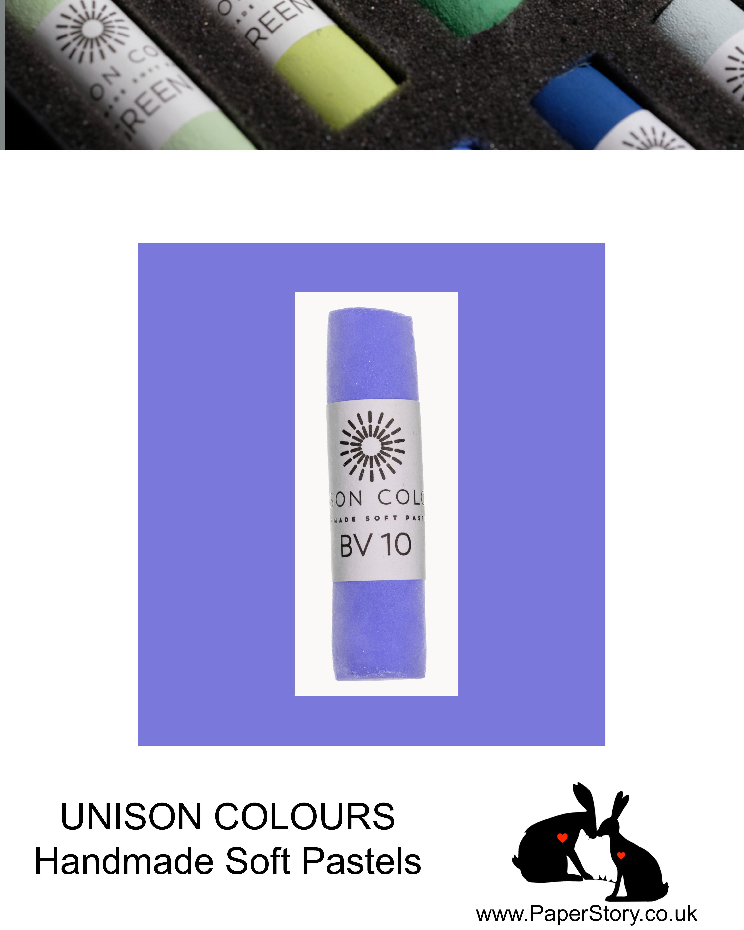 Unison Colour Handmade Soft Pastels Blue Violet 10 - Size Regular