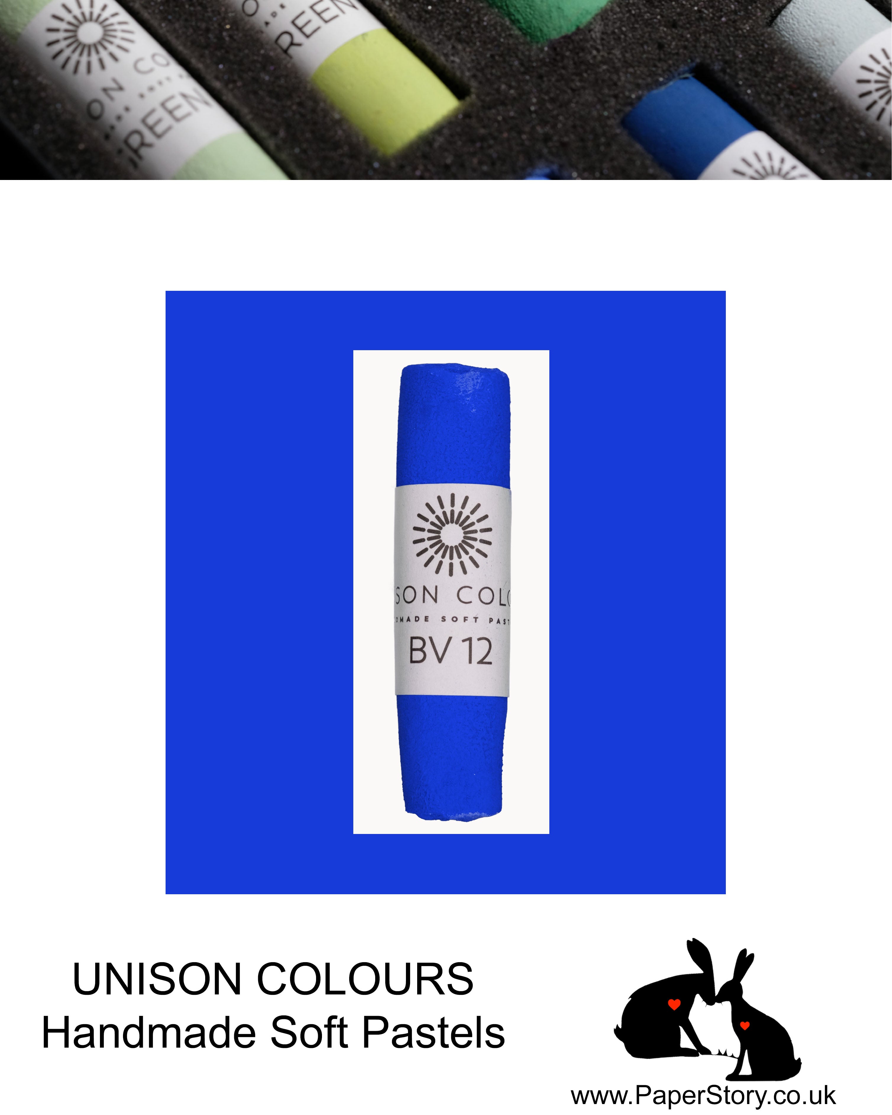 Unison Colour Handmade Soft Pastels Blue Violet 12 - Size Regular