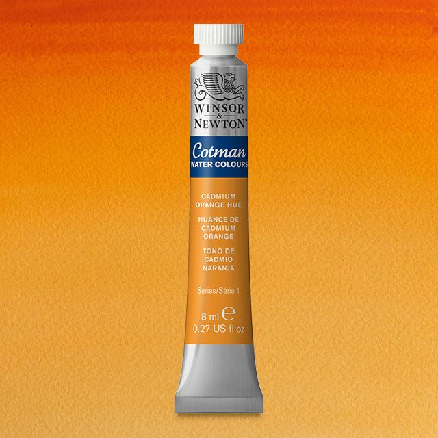 Winsor & Newton Watercolour Paint Cotman 8ml tube : Cadmium Orange Hue