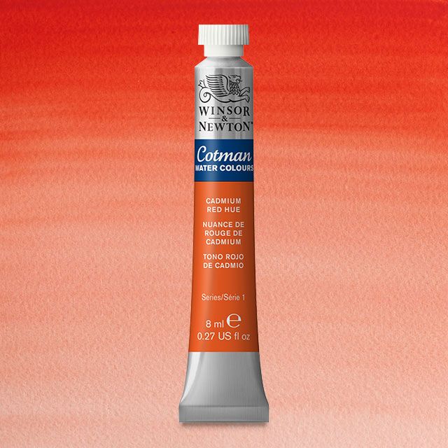 Winsor & Newton Watercolour Paint Cotman 8ml tube : Cadmium Red Hue