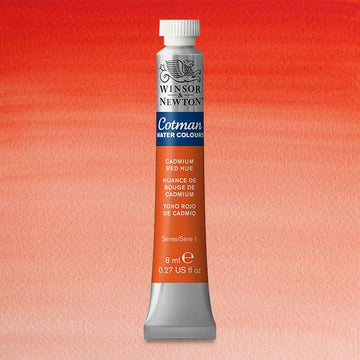 Winsor & Newton Watercolour Paint Cotman 8ml tube : Cadmium Red Hue