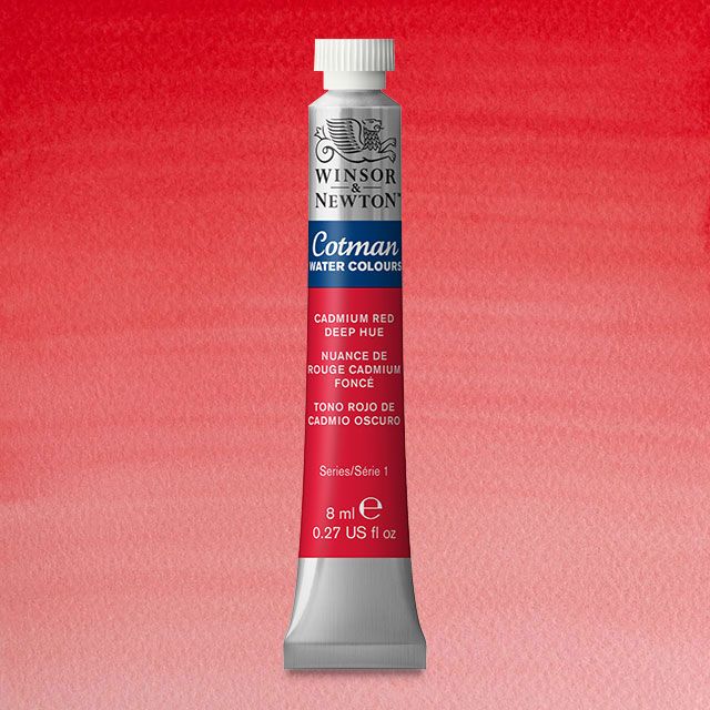 Winsor & Newton Watercolour Paint Cotman 8ml tube : Cadmium Red Deep Hue