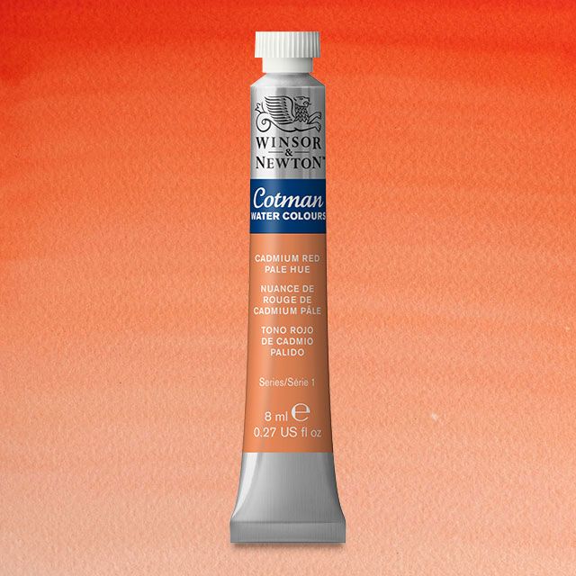 Winsor & Newton Watercolour Paint Cotman 8ml tube : Cadmium Red Pale Hue
