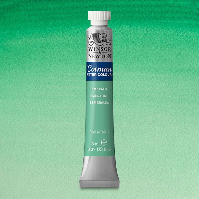Winsor & Newton Watercolour Paint Cotman 8ml tube :  Emerald