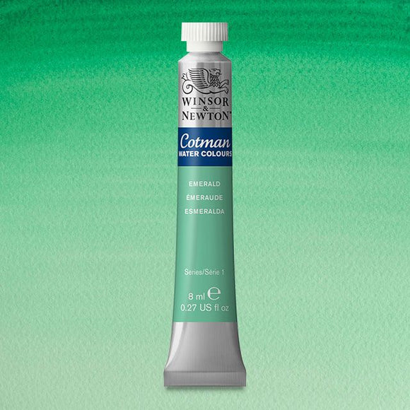 Winsor & Newton Watercolour Paint Cotman 8ml tube :  Emerald