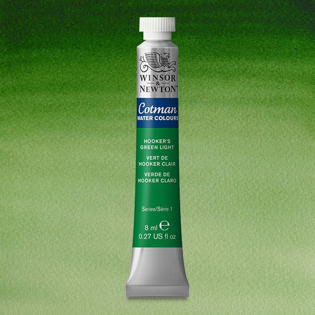 Winsor & Newton Watercolour Paint Cotman 8ml tube : Hooker's Green Light