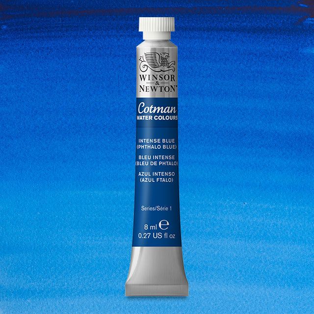 Winsor & Newton Watercolour Paint Cotman 8ml tube : Intense Blue (Phthalo Blue)