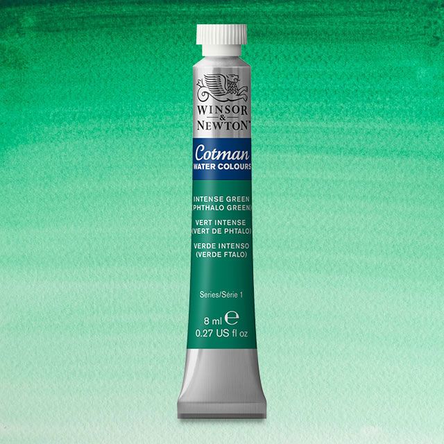 Winsor & Newton Watercolour Paint Cotman 8ml tube :  Intense Green (Phthalo Green)