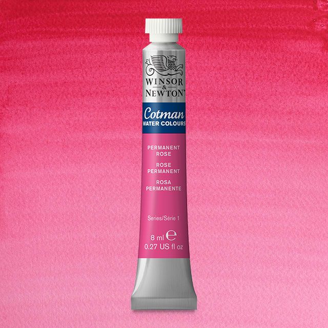 Winsor & Newton Watercolour Paint Cotman 8ml tube : Permanent Rose