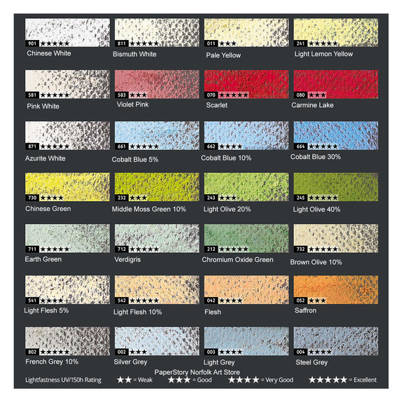 Caran d'Ache Pastel pencils individual colours : 84 colours