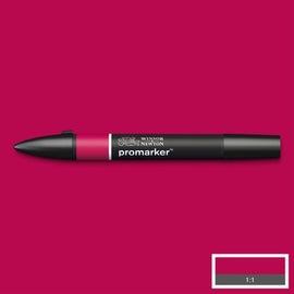 Cardinal Red Winsor & Newton Promarker alcohol pen, perfect for fine artists and illustrators. New design pens with a double end, each pen has a fine bullet point and a broad chisel nib, which allows you to easily switch between shading larger areas and precision detailing. Superb alcohol-based streak-free coverage so you can achieve flawless, print-like results. 
