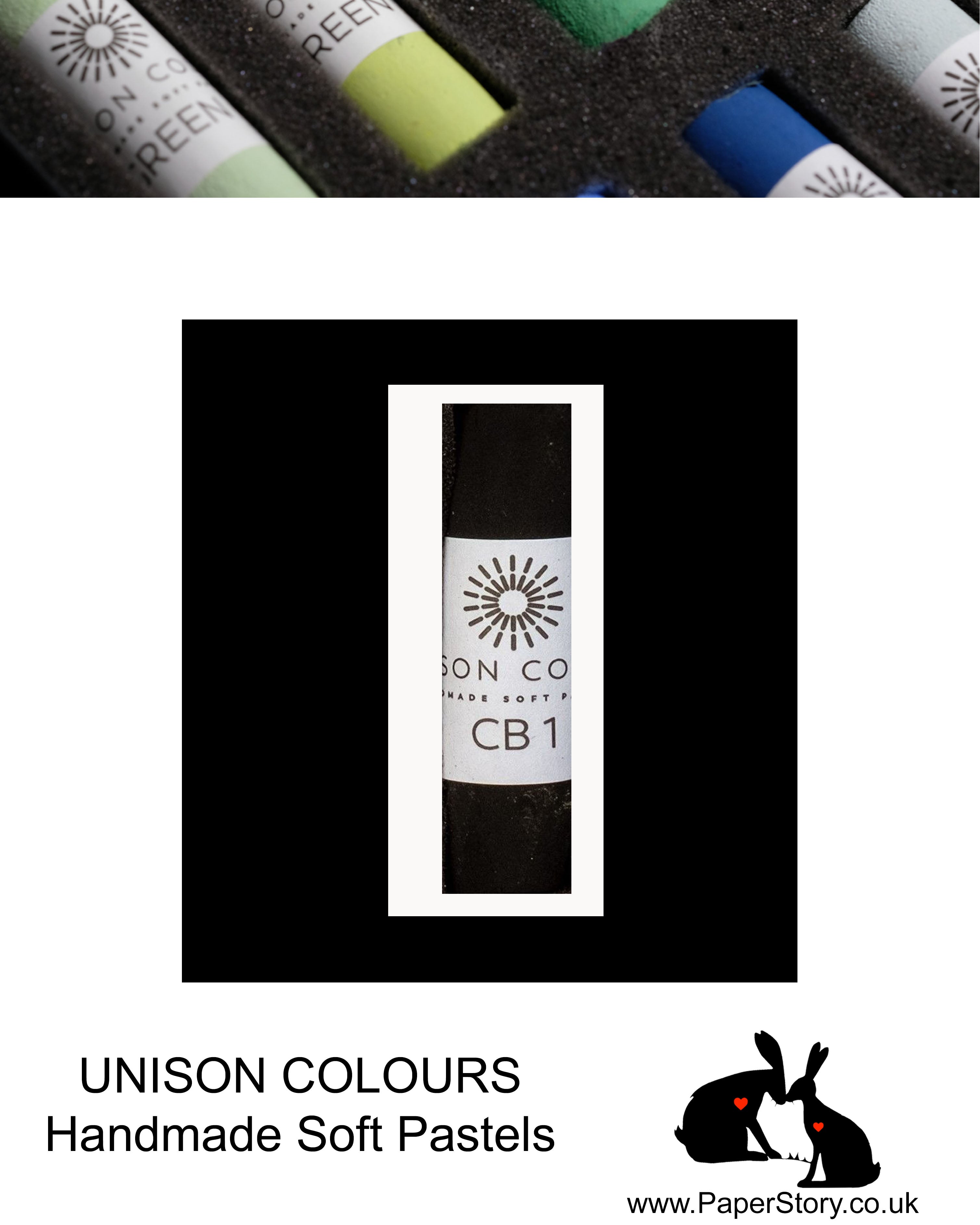 Unison Colour Handmade Soft Pastels Carbon Black 1 - Size Regular