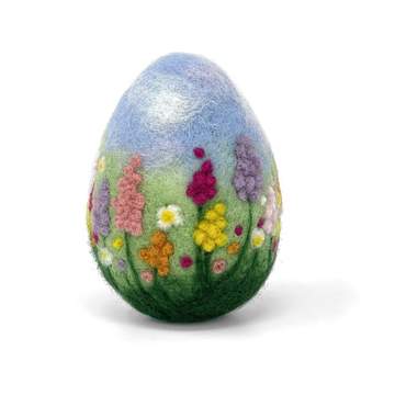 The Crafty Kit Company Cottage Garden Egg Needle Felting Craft Kit
