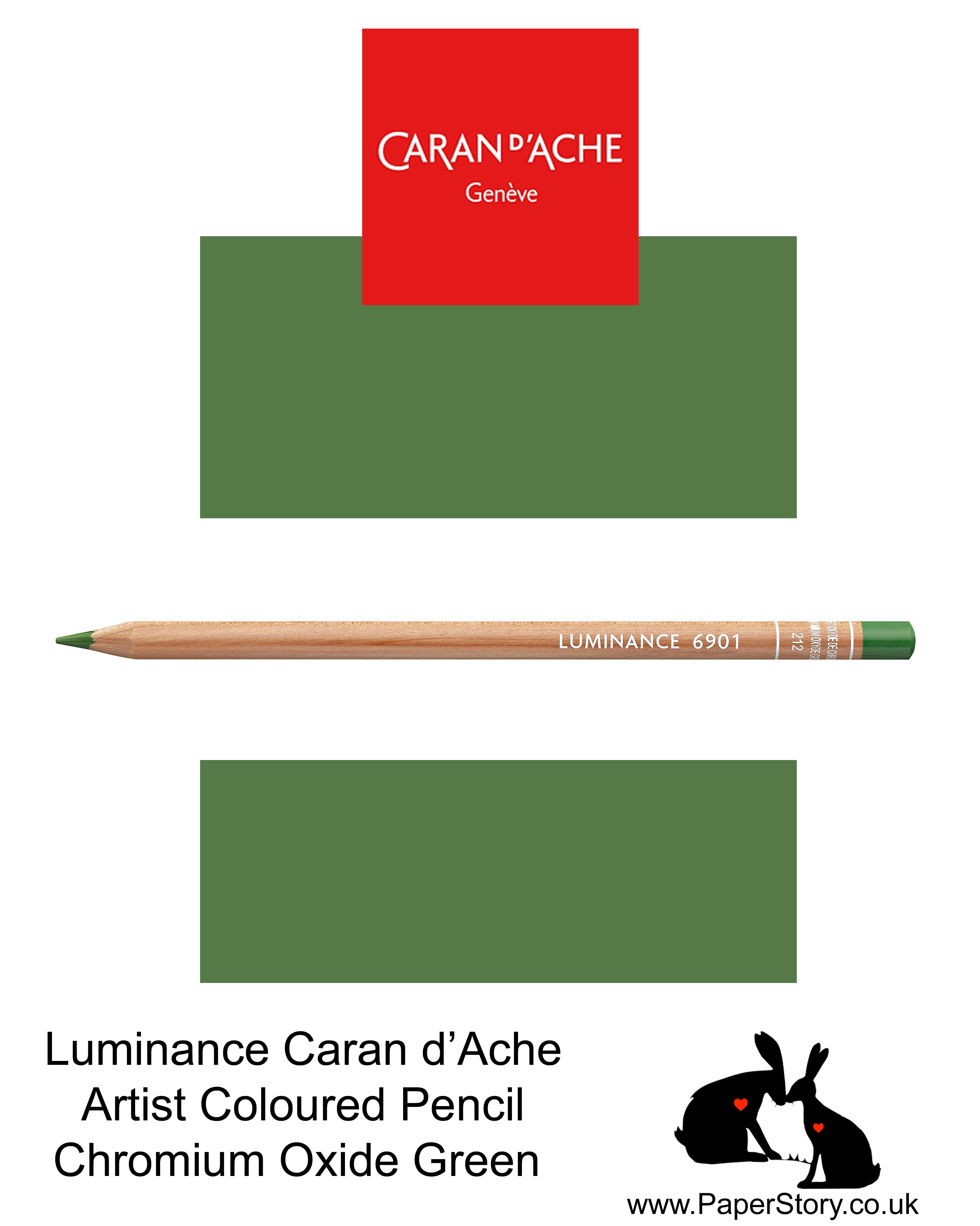 NEW Caran d'Ache Luminance individual Artist Colour Pencils 6901 Chromium Oxide Green 212