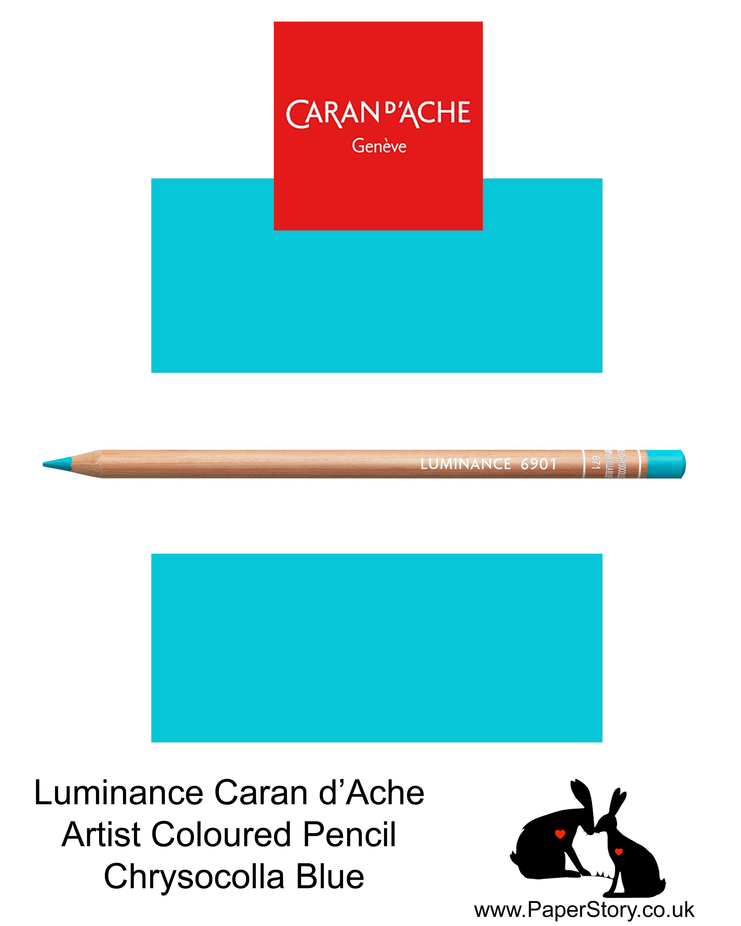 NEW Caran d'Ache Luminance individual Artist Colour Pencils 6901 Chrysocolla Blue 671